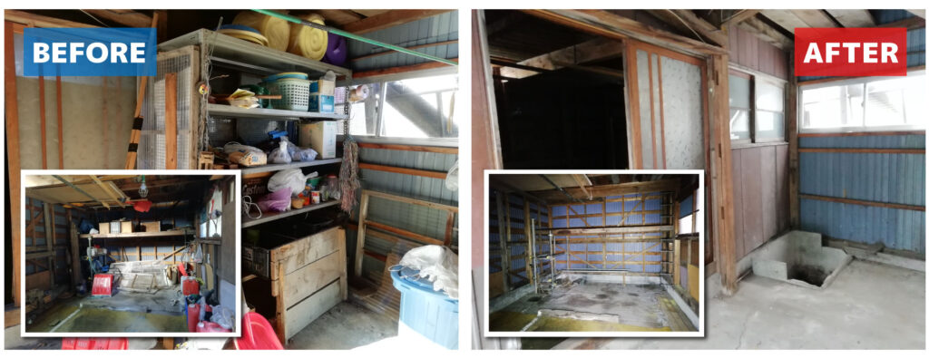 生前整理での小屋の片付け